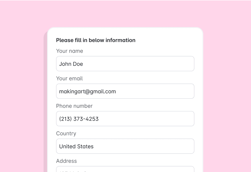 Collect Phone/Email