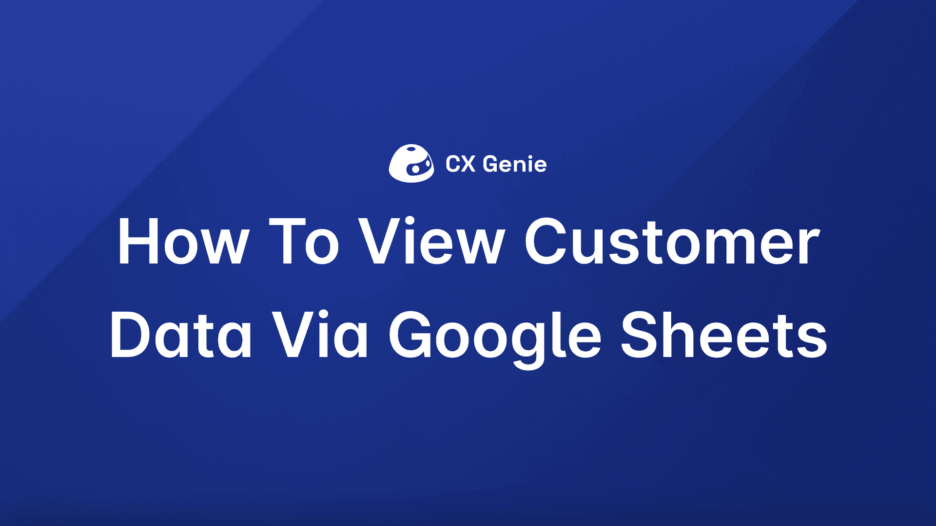 How To View Customer Data In CX Genie Through Google Sheets